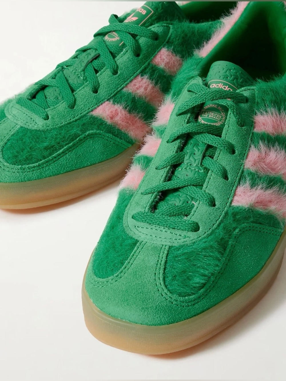 NWT Adidas Gazelle Sneaker Women Size 8.5 Bold Green Glow Pink JP8342